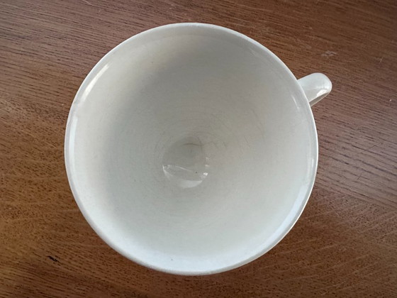 Image 1 of 1 Tazza in terracotta Gien, decorazione con fiori selvatici, vintage anni '60-'80