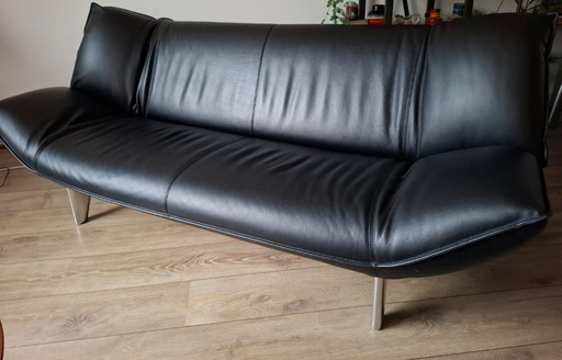 Divano Leolux Tango a 3 posti in pelle nera Senso