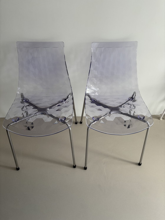Image 1 of Juego de dos sillas Calligaris “ICE” de diseño italiano