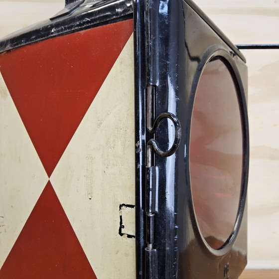 Image 1 of Antique railway signal lamp / train closing lantern (complete and working) db (Deutsche Bundesbahn)