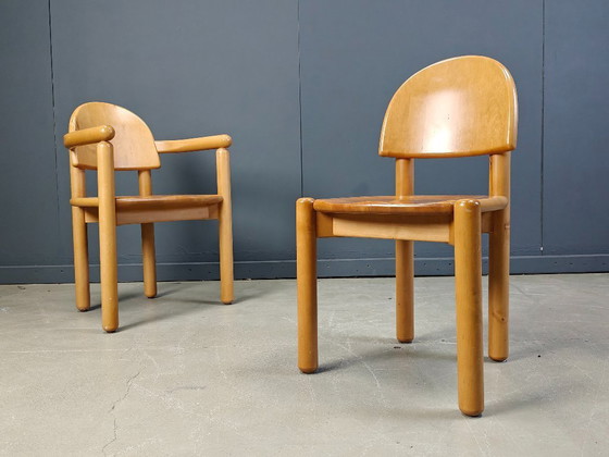 Image 1 of Rainer Daumiller pine wood dining chairs for Hirtshals Savvaerk set of 6, 1980s