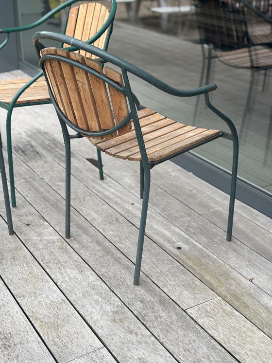 Image 1 of 4x Lothar tuinstoelen, 50s