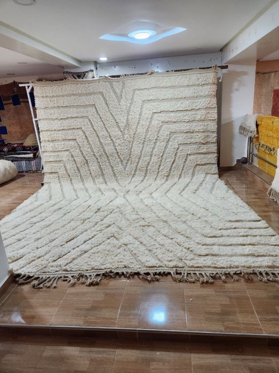 Tappeto extra large Beni Ourain 400 × 300 cm – Tappeto marocchino in lana fatto a mano | Tappeto geometrico (photo 5 of 5)