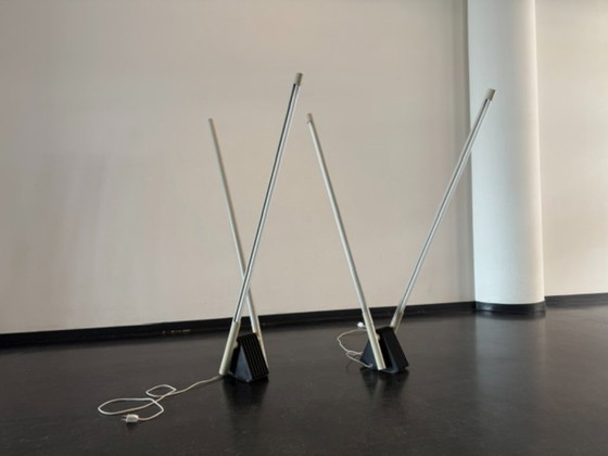 2x Sistema Grippelampen Rodolfo Bonetto Luci Italien – Luci Italy, Stehleuchten, Plastic, Metal (photo 2 of 10)