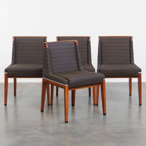 Satz von 4 Art Deco Design Esszimmerstühlen von Schuitema aus der Decoforma Serie
