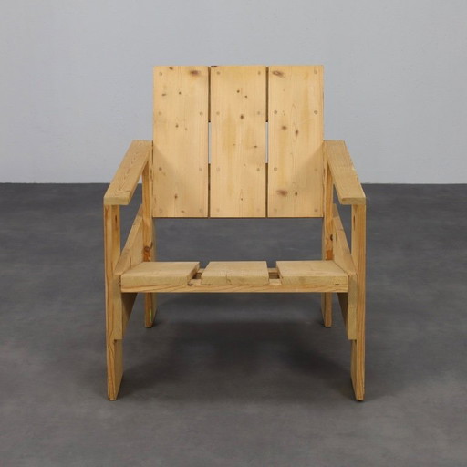 Crate Lounge Chair, in the style of Gerrit Rietveld, 1980s
