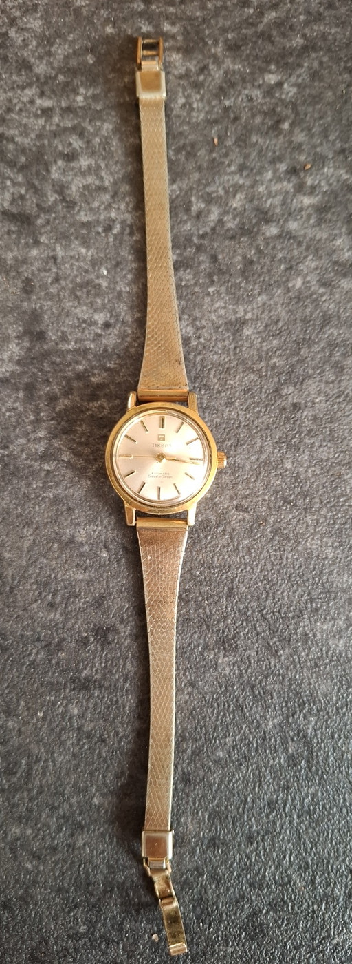 Montre Tissot Seastar vintage plaquée or pour femme – decoratie, Gold, Metal