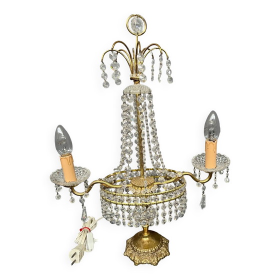 Girandole. Brass, crystal, bronze. – Table lamps (photo 7 of 7)