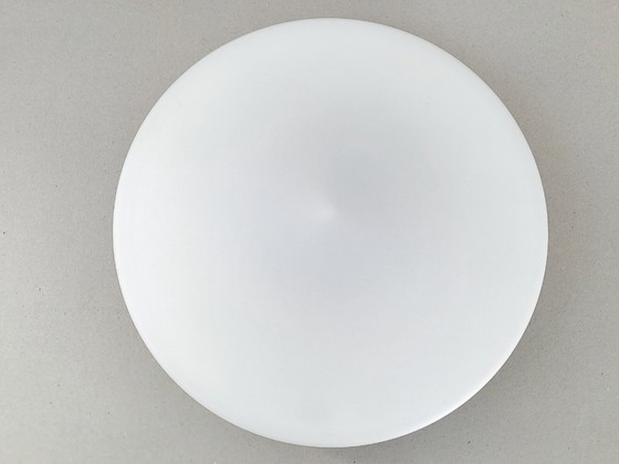 Image 1 of Vintage 1960s ceiling or wall light, opal glass & steel, DLG Disderot J.A. Motte