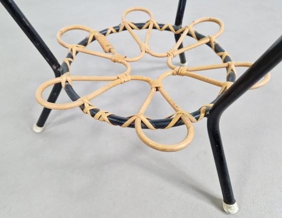 Image 1 of Rohé Noordwolde | Rattan-Beistelltisch | 1960er Jahre