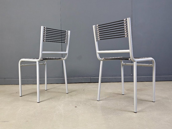 Image 1 of Set of 6 Sandow dining chairs by rene Herbst, 1980s 