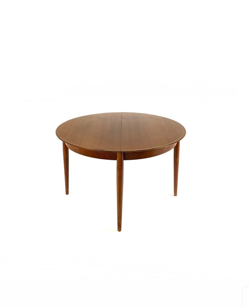 Vintage extendable walnut dining table, Lübke '60