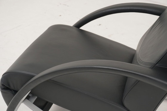 Image 1 of Fauteuil inclinable Rolf Benz 3100 avec fonction Relax, cuir, noir