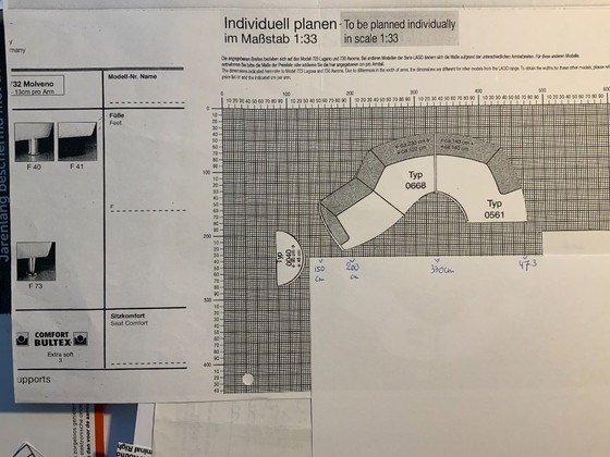 Image 1 of Zwart leren organische bank van FM Muster