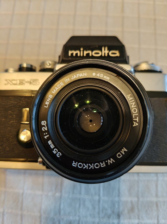 Minolta camera XE-5 plus lensen – Fotografie, Glas, Leer (photo 5 of 20)