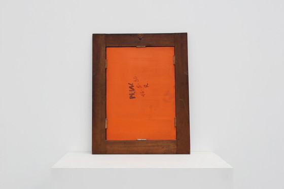 Image 1 of Miroir mural rectangulaire ancien en noyer, France vers 1880