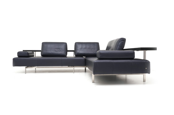 Image 1 of Divano angolare Rolf Benz Dono Couch Divano angolare Divano angolare in pelle Dono blu