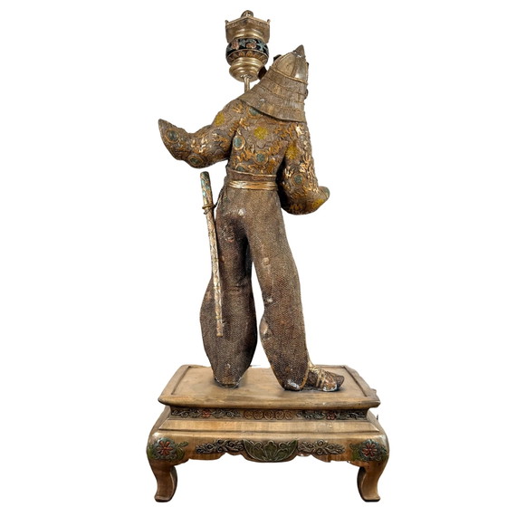 Monumental pair of bronze Japanese samurai – Miyao-style, 20th century – Sculpture, Metal (photo 11 of 11)