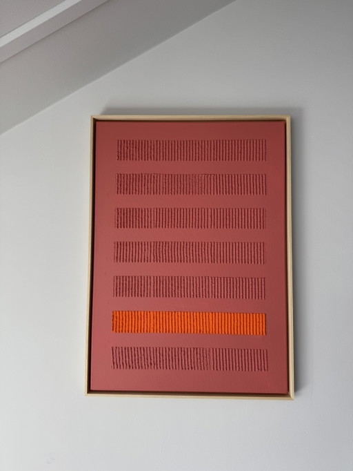 Linee in palissandro (50x70 cm) – kunst, Wood, Canvas