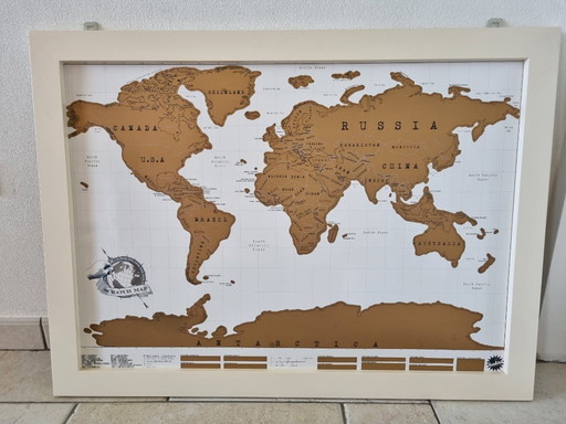 poster carte du monde carte à gratter nouveau dossier