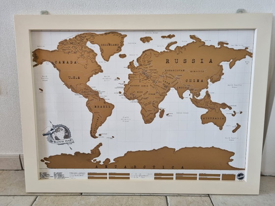 Image 1 of poster world map scratch card new folder