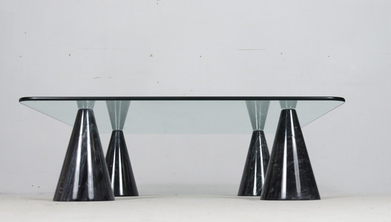 Image 1 of  Coffee Table/Table basse, marbre dans le style de Massimo Vignelli, Italie, années 1980