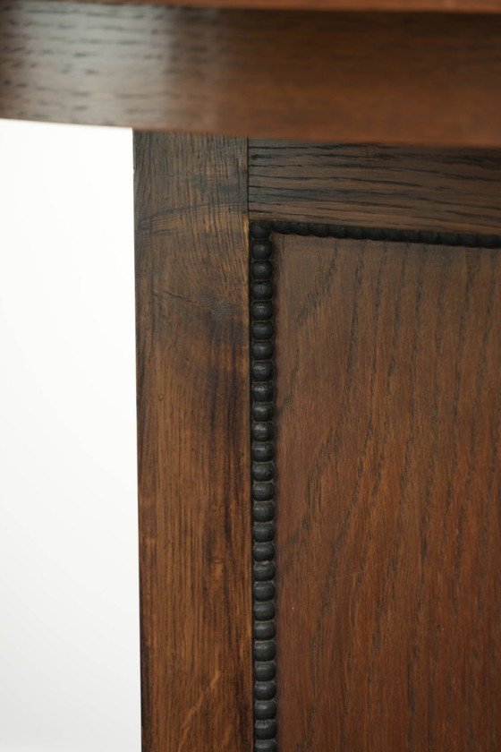 Bellissimo Tavolino/Tavolo centrale olandese in rovere con design di lusso della Scuola di Amsterdam e (photo 10 of 12)