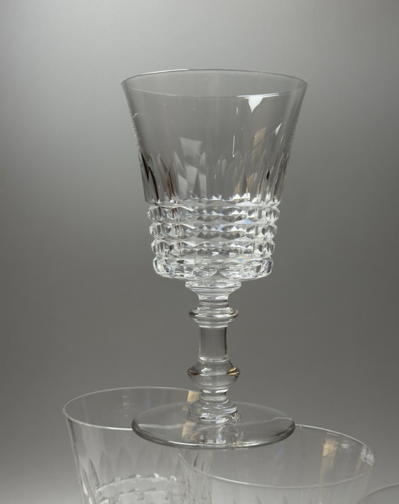 Image 1 of Val Saint Lambert “Service Esneux” set van 6 handgeslepen kristallen glazen - Art Deco