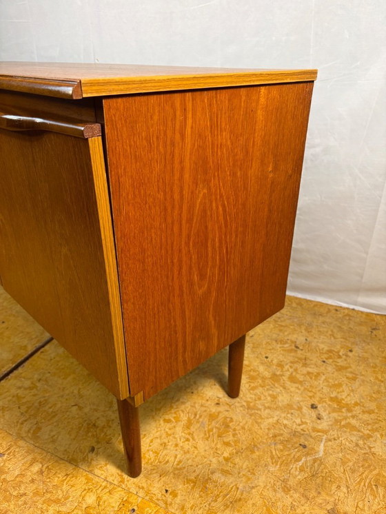 Image 1 of Mid-Century Retro Vintage Teak TV Unit / Media Cabinet by Sakol 1970  Compact Design • Danish Influence • Stylish & Practical St