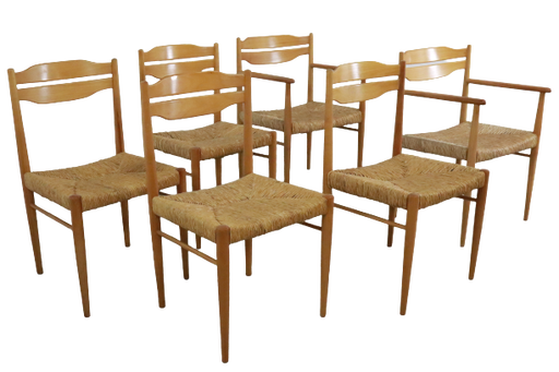 6 sillas de comedor vintage