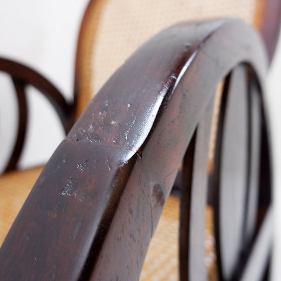 Image 1 of Art Deco armchairs in wood, with caned seat and back, circa 1930