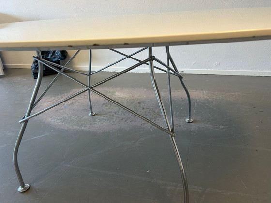 Antonio Citterio Kartell Glossy Dining Table – Polyester, Metal (photo 3 of 5)