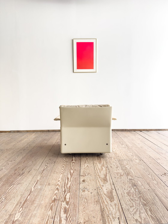 Image 1 of Sedia da salotto moderna di metà secolo in fibra di vetro e pelle scamosciata di Dieter Rams per Vitsoe, Germania, 1960