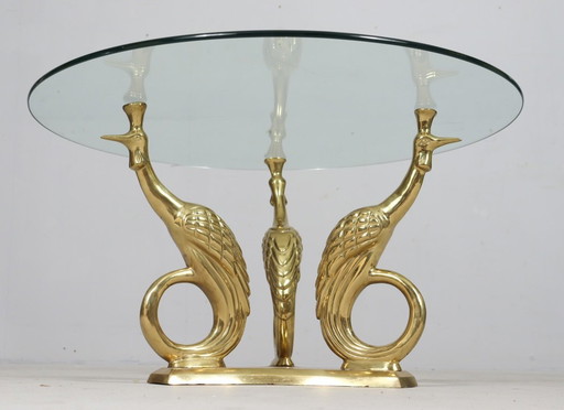 Hollywood Regency Peacock Coffee Table, Table d'appoint sculpturale, années 1960