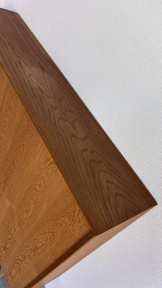 Image 1 of Vintage Danish wall cabinet- highboard oak