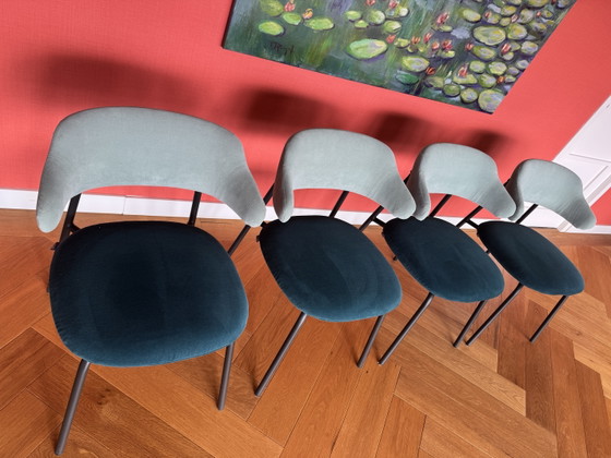 Tavolo da pranzo con 4 sedie Artifort – Set da pranzo, Metal, Textile (photo 6 of 9)
