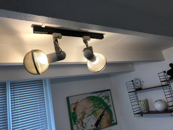 Image 1 of Vintage Ceiling Rail Fixture - Micro Pin Spots - Roger Tallon - Erco - 1975