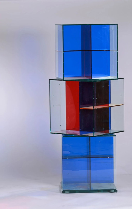 Rare Jean Nouvel revolving bookcase, 2000