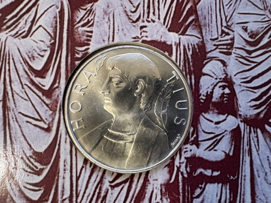 Image 1 of Moneda de plata bimilenar de Horacio de 1993