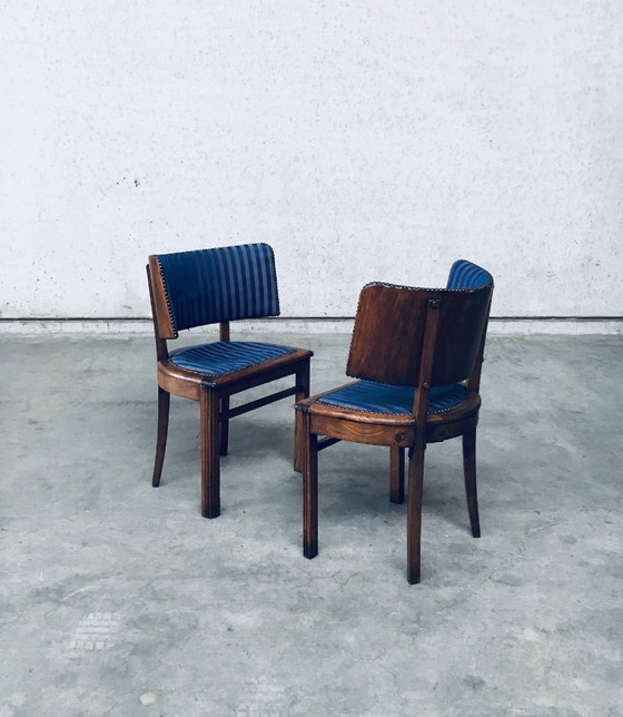 Image 1 of Ensemble de chaises Art Déco à dossier incurvé, France années 1930