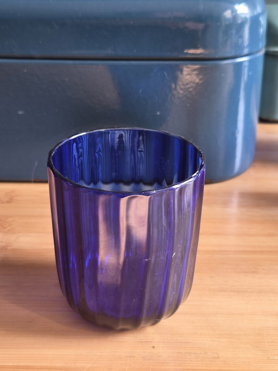 Image 1 of Magnifique service de verres bleu cobalt 5 pièces – comprenant des verres Royal Leerdam