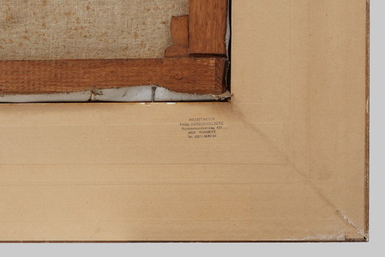 Image 1 of Peinture à l'huile sur toile signée, représentant une forêt, Paris, 1926