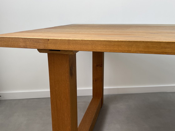 Image 1 of Architectural Brutalist Dining Table – Solid Oak – 250 cm