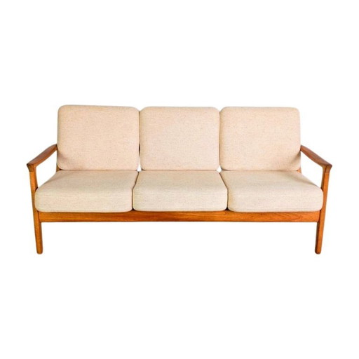 Midcentury sofa couch France & Søn Ole Wanscher Senator teak