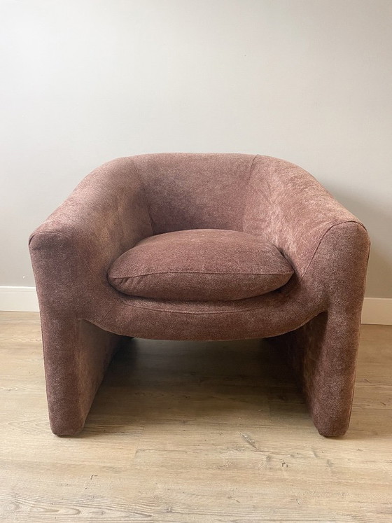 Armchair | newly reupholstered | brown | Japandi – Polyester (photo 3 of 6)