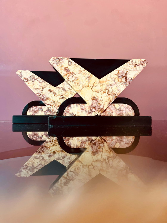 Image 1 of Juego de sujetalibros de mármol Art Déco