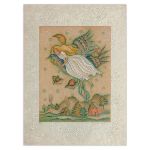 Françoise DEBERDT Maison de poupée V Litografia firmata 1985