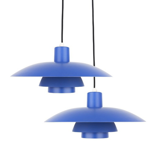 Paire de lampes suspendues Danisgh PH 4/3 par Poul Henningsen, Louis Poulsen, 1966