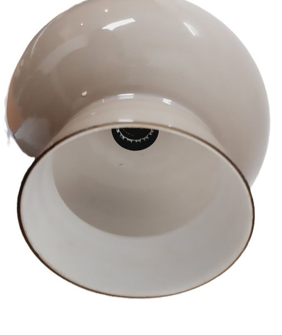 Image 1 of Suspension/plafonnier style Mid-Century, avec abat-jour en verre