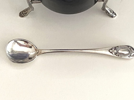 Image 1 of Tarro de mostaza en plata esterlina (950°/°°°) Marcado 1er gallo época Imperio-Consulado